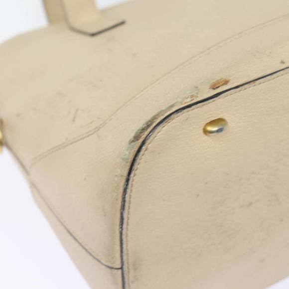 CELINE Hand Bag Leather Beige Auth 80891 - Picture 15 of 16